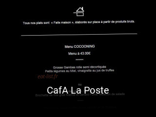 CafA La Poste réservation de table