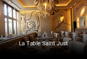 La Table Saint Just réservation en ligne