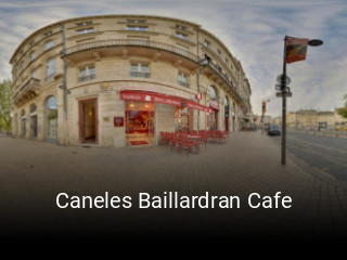 Caneles Baillardran Cafe réservation de table
