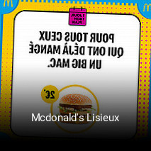 Mcdonald's Lisieux réservation en ligne