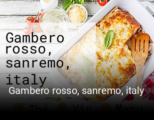 Gambero rosso, sanremo, italy réservation en ligne