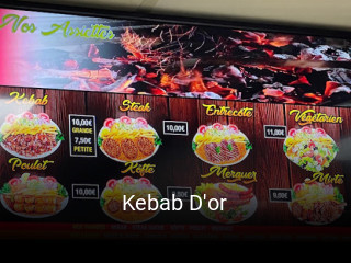Kebab D'or réservation de table