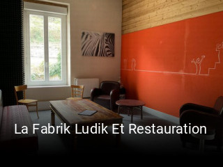 Réserver une table chez La Fabrik Ludik Et Restauration maintenant