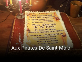 Aux Pirates De Saint Malo réservation en ligne