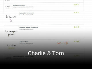 Charlie & Tom réservation en ligne
