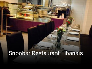 Snoobar Restaurant Libanais réservation