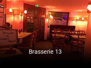 Réserver une table chez Brasserie 13 maintenant