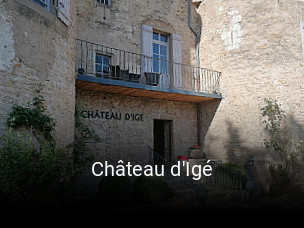 Château d'Igé réservation
