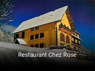 Restaurant Chez Rose réservation de table