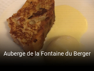 Auberge de la Fontaine du Berger réservation de table