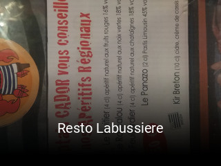 Resto Labussiere réservation de table