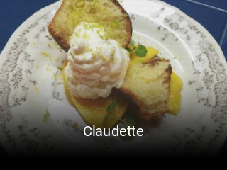 Claudette réservation de table