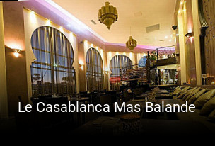 Le Casablanca Mas Balande réservation de table