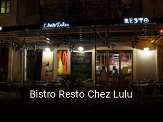 Bistro Resto Chez Lulu réservation de table