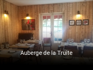 Auberge de la Truite réservation de table