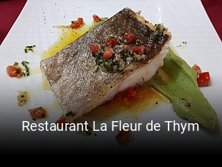 Restaurant La Fleur de Thym réservation de table