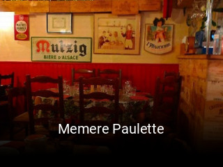 Memere Paulette réservation en ligne
