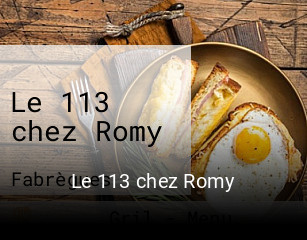 Le 113 chez Romy réservation en ligne