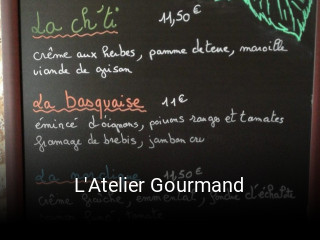 L'Atelier Gourmand réservation de table