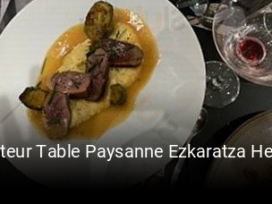 Traiteur Table Paysanne Ezkaratza Helette réservation de table