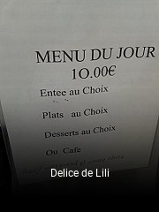 Delice de Lili réservation de table