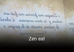 Réserver une table chez Zen eat maintenant