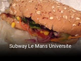 Subway Le Mans Universite réservation en ligne