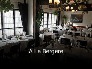 A La Bergere réservation de table