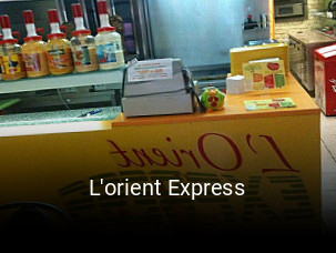 L'orient Express réservation de table