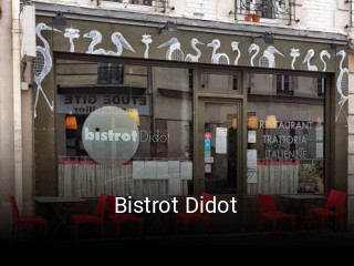 Bistrot Didot réservation de table