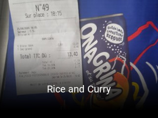 Réserver une table chez Rice and Curry maintenant