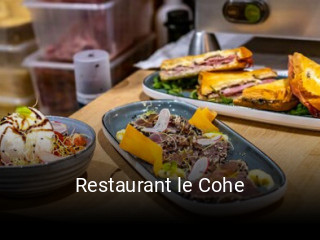 Restaurant le Cohe réservation
