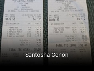 Santosha Cenon réservation de table
