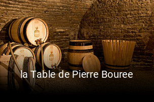 la Table de Pierre Bouree réservation