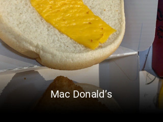 Mac Donald’s réservation en ligne