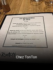 Chez TonTon réservation de table