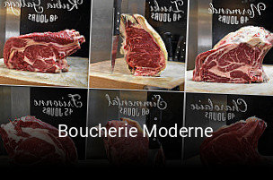Boucherie Moderne réservation de table