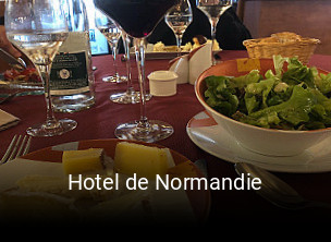 Hotel de Normandie réservation de table