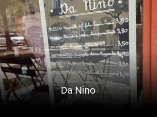 Réserver une table chez Da Nino maintenant