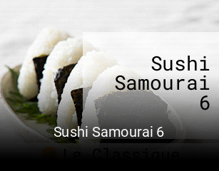 Sushi Samourai 6 réservation