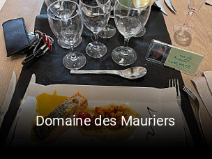 Domaine des Mauriers réservation de table