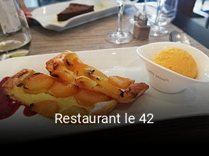 Restaurant le 42 réservation de table