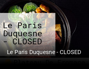 Le Paris Duquesne - CLOSED réservation en ligne