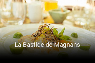 La Bastide de Magnans réservation de table