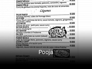 Pooja réservation de table