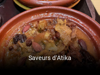 Saveurs d'Atika réservation de table