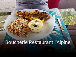 Boucherie Restaurant l'Alpine réservation de table