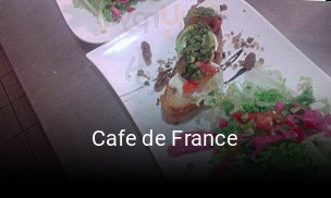 Cafe de France réservation de table