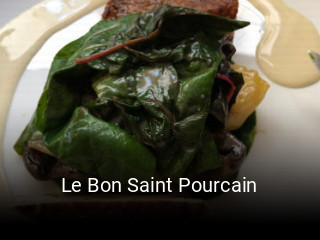 Le Bon Saint Pourcain réservation de table
