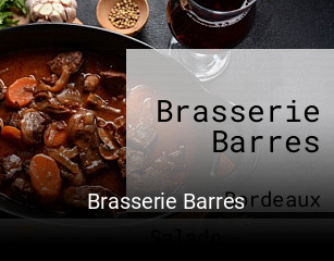 Brasserie Barres réservation de table